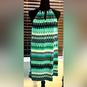 Apt. 9 Blue and Green Halter Midi Sundress